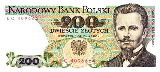 Poland 200 Zlotych 1988, P144c.2, UNC