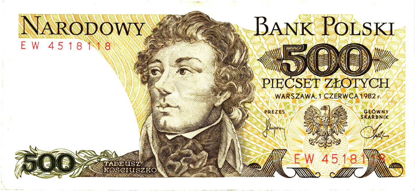 Poland 500 Zlotych 1982, P145d, G - 3 pcs