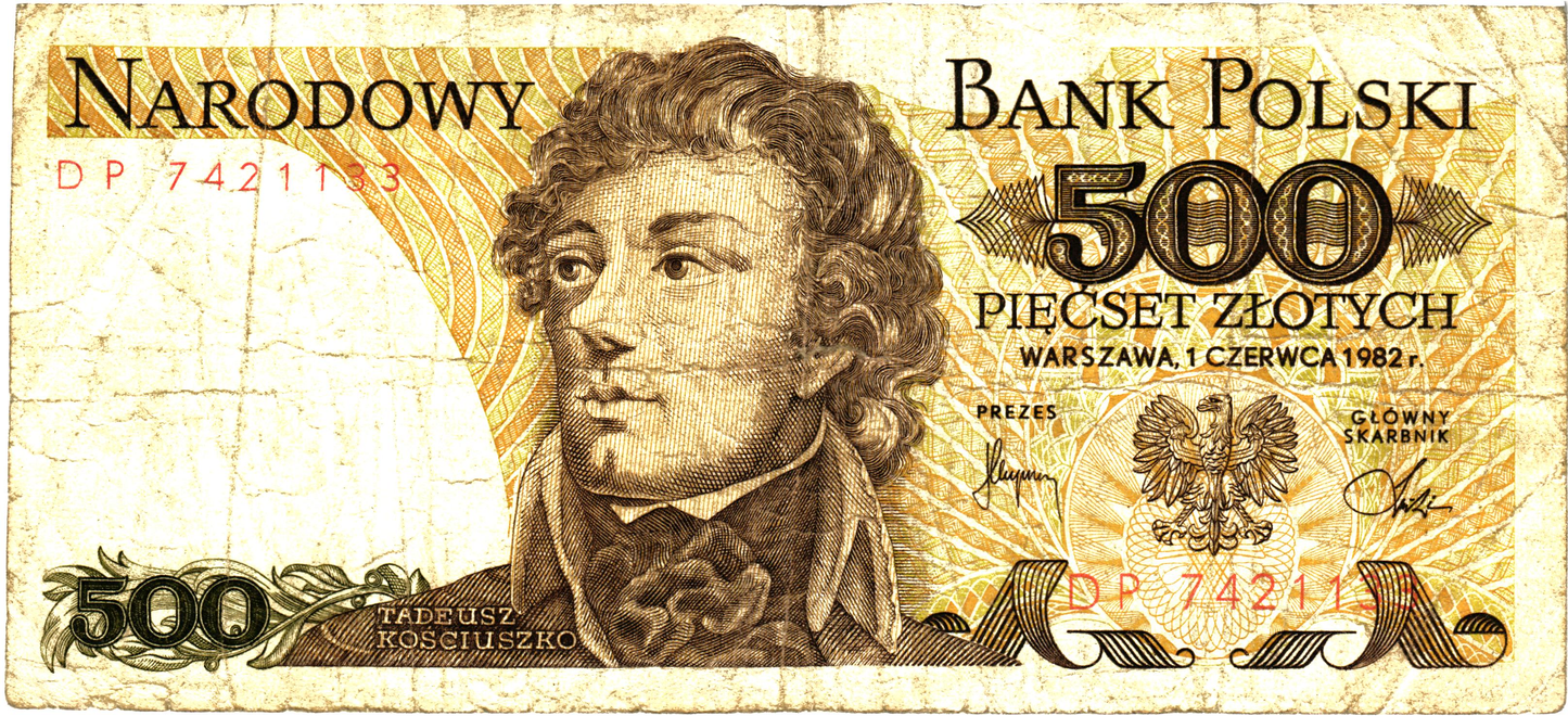 Poland 500 Zlotych 1982, P145d, G - 3 pcs