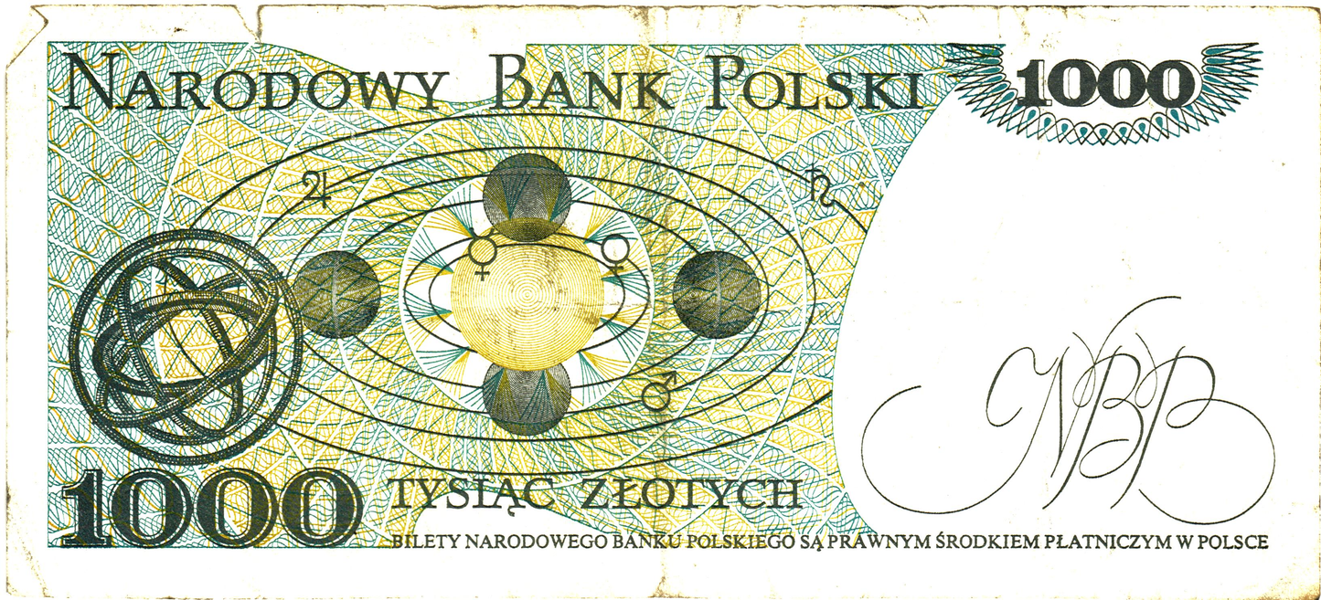Poland 1000 Zlotych 1982, P146c, G - 7pcs