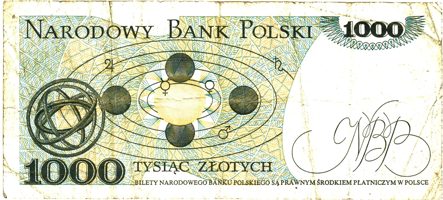 Poland 1000 Zlotych 1982, P146c, G - 7pcs