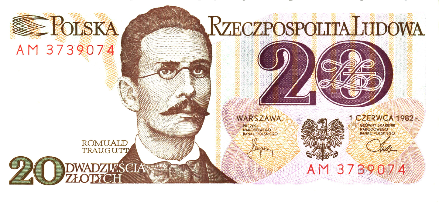 Poland 20 Zlotych 1982, P149a, UNC
