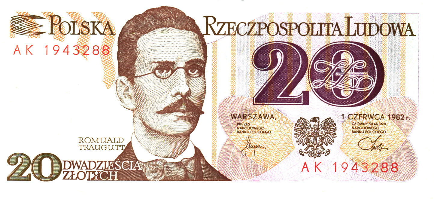 Poland 20 Zlotych 1982, P149a, UNC