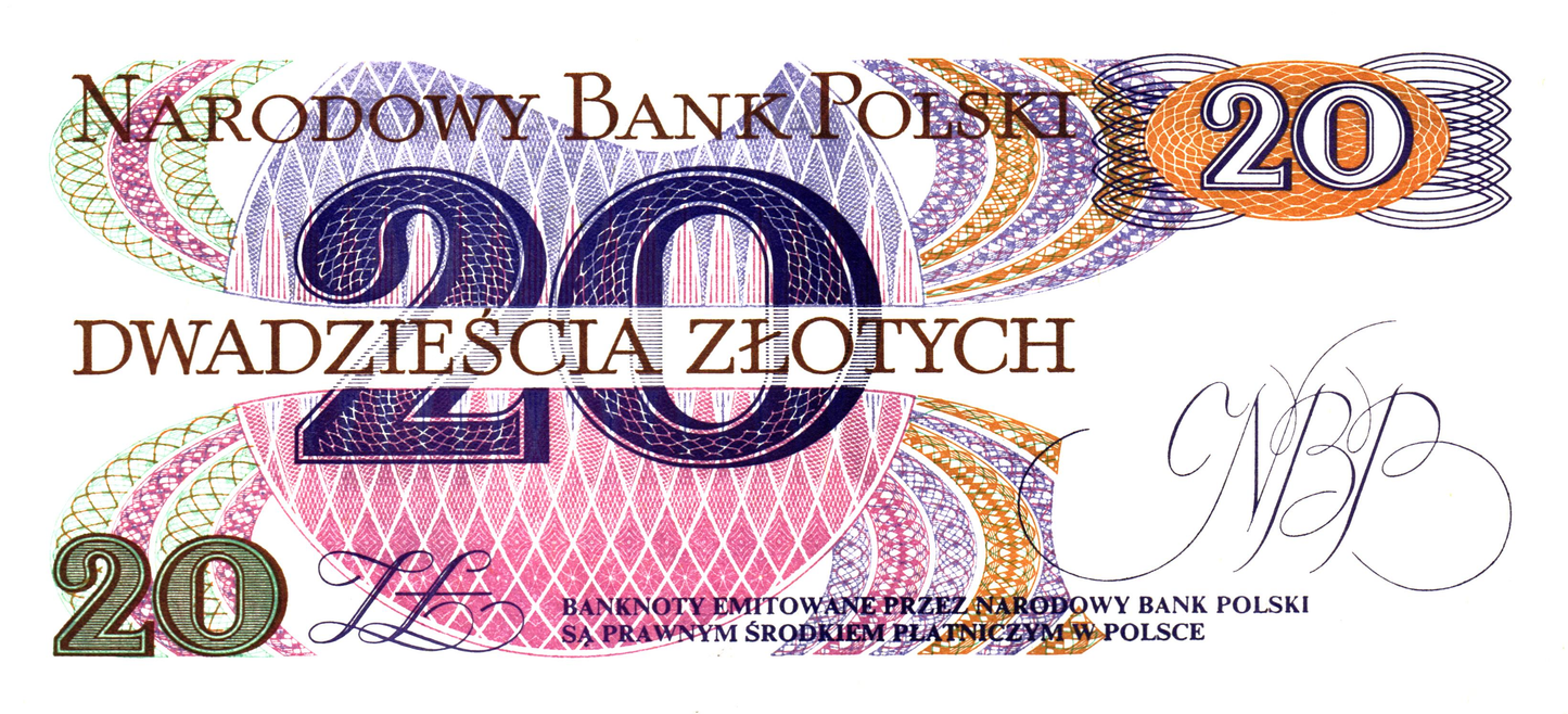 Poland 20 Zlotych 1982, P149a, UNC