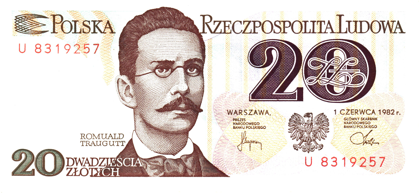 Poland 20 Zlotych 1982, P149a, UNC