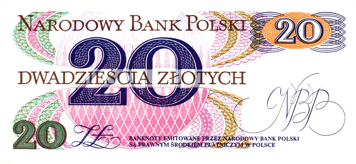 Poland 20 Zlotych 1982, P149a, UNC