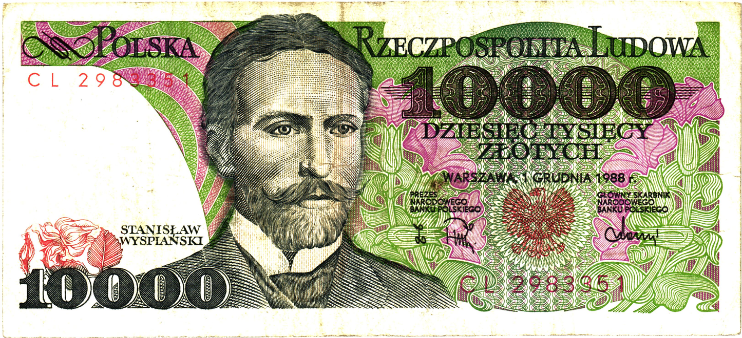 Poland 10000 Zlotych 1988, P151b, VF