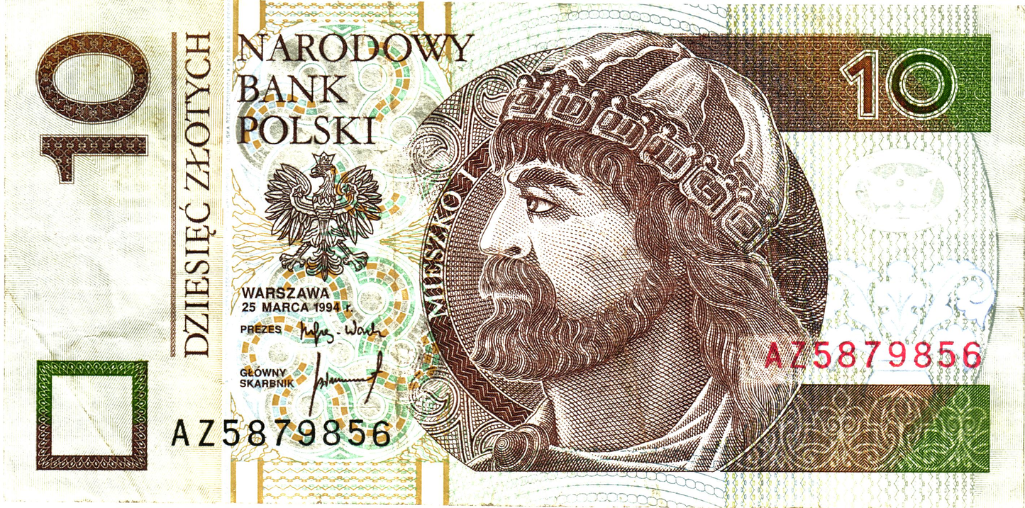 Poland 10 Zlotych 1994, P173, F/VF