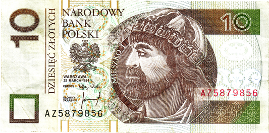 Poland 10 Zlotych 1994, P173, F/VF