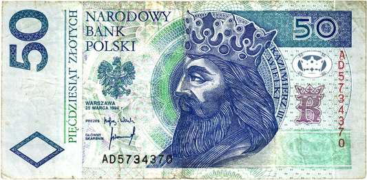 Poland 50 Zlotych 1994, P175, VF/XF