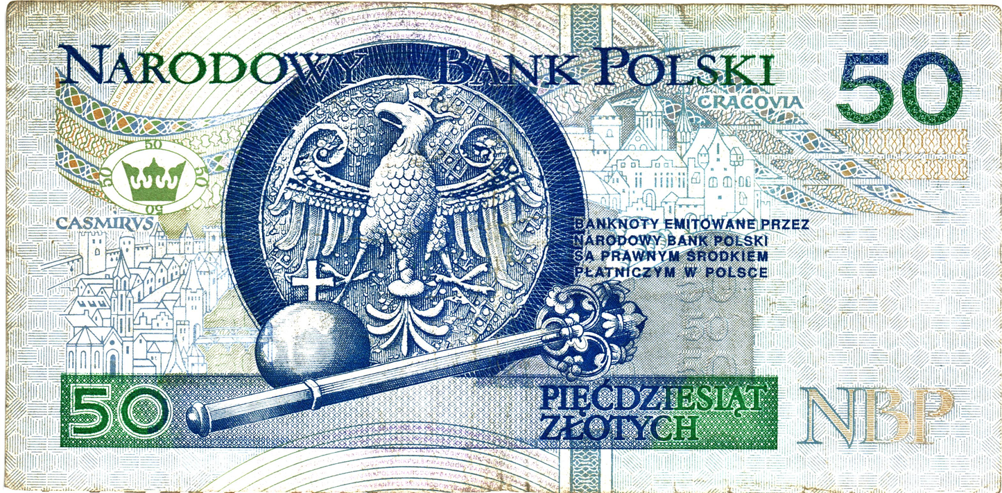 Poland 50 Zlotych 1994, P175, VF/XF