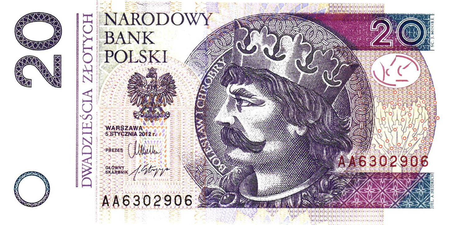 Poland 20 Zlotych 2012, P184, UNC