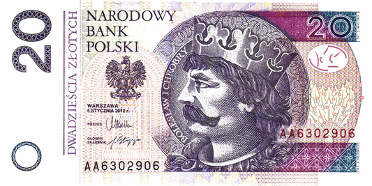 Poland 20 Zlotych 2012, P184, UNC