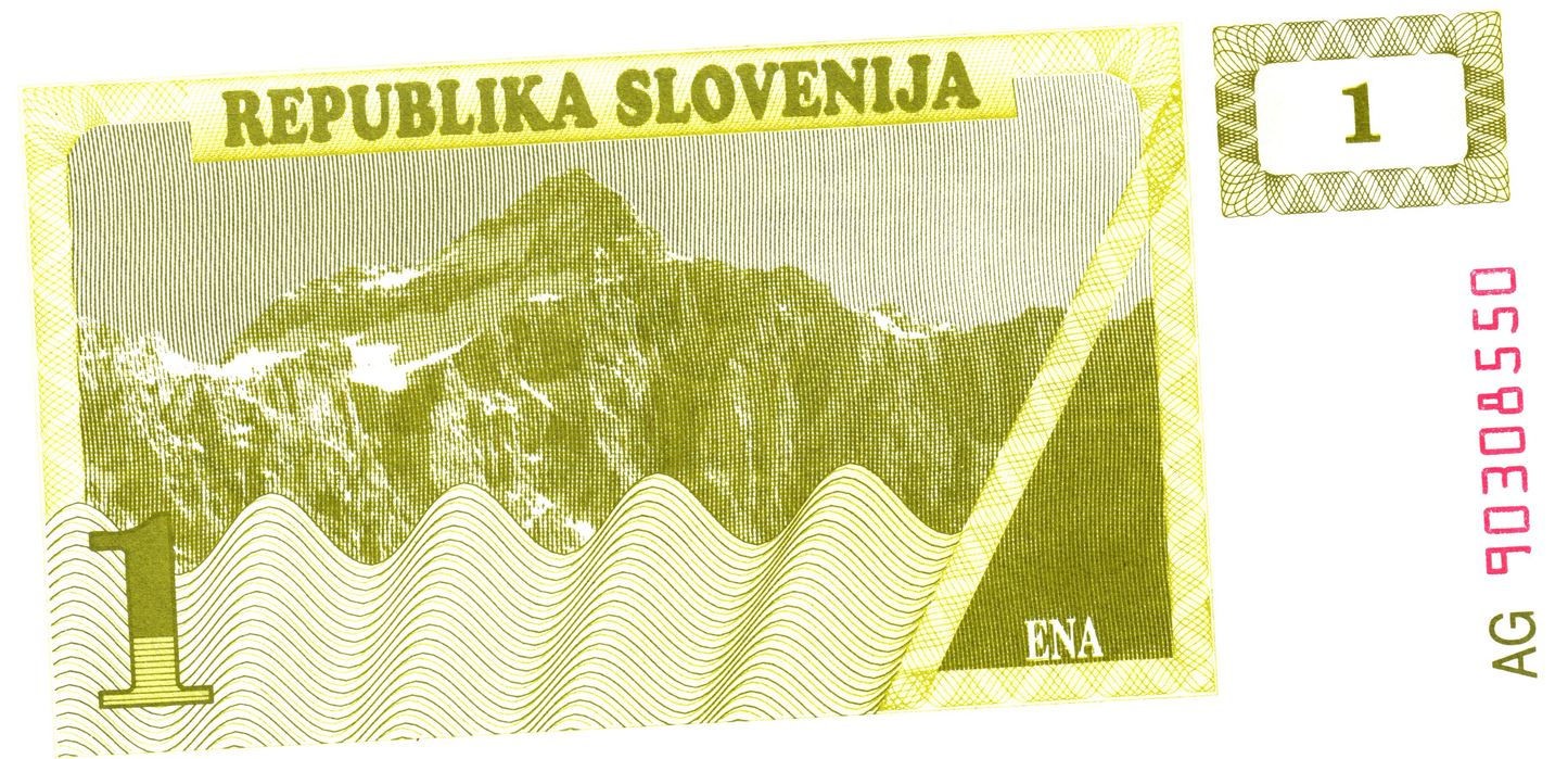 Slovenia 1 Tolar 1990, P1, AU-