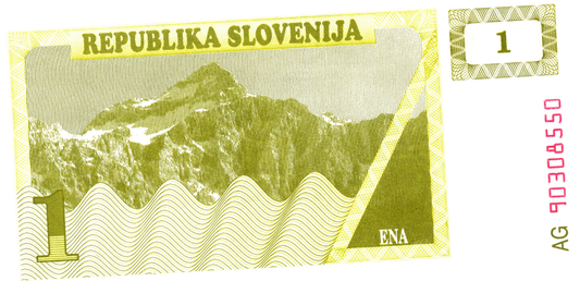 Slovenia 1 Tolar 1990, P1, AU-
