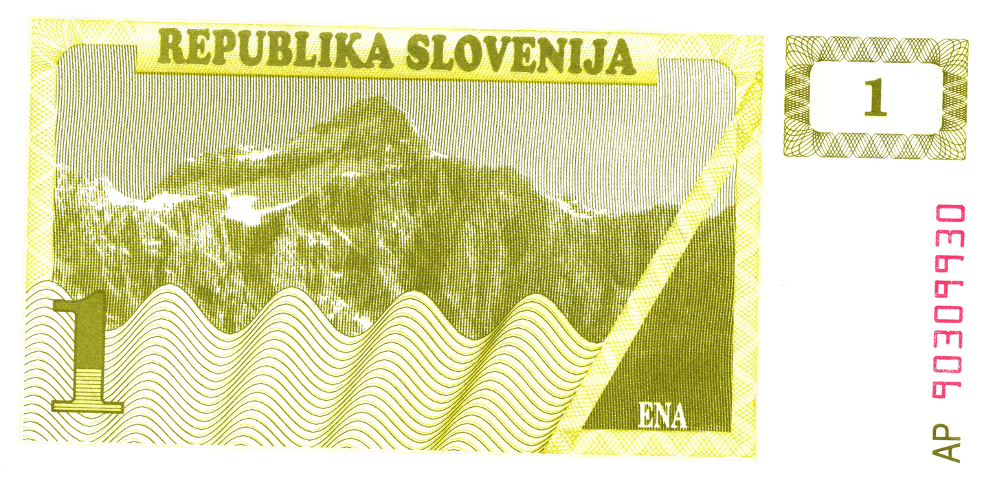 Slovenia 1 Tolar 1990, P1, AU-