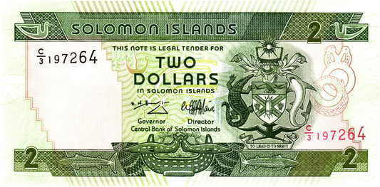 Solomon Islands 2 Dollars 1997, P18, UNC