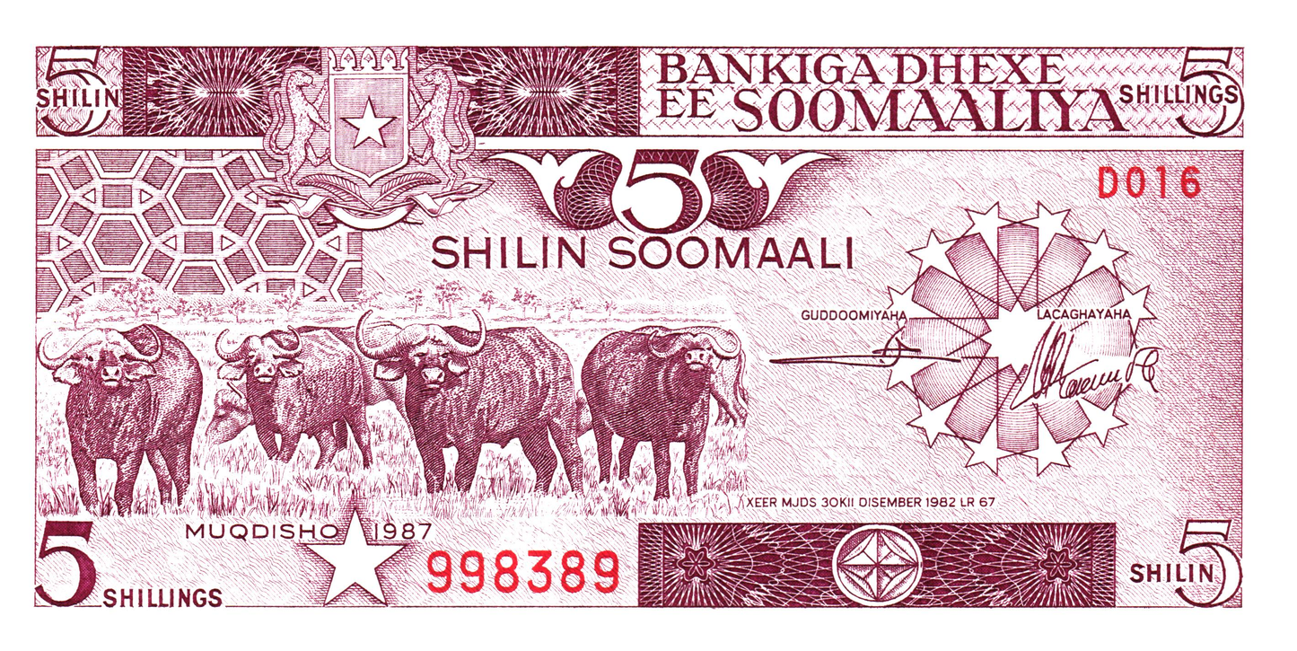 Somalia 5 Shilin 1987, P31c, UNC