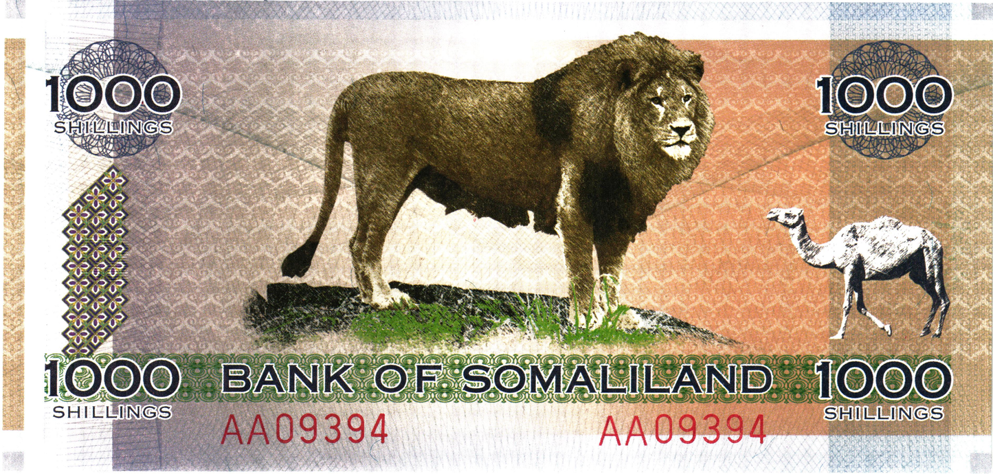 Somaliland 1000 Shillings 2006, Pnew CS1A, UNC