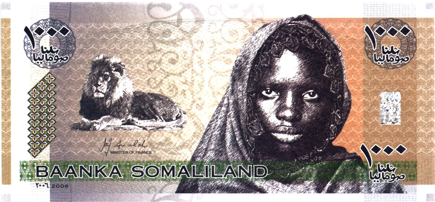 Somaliland 1000 Shillings 2006, Pnew CS1A, UNC