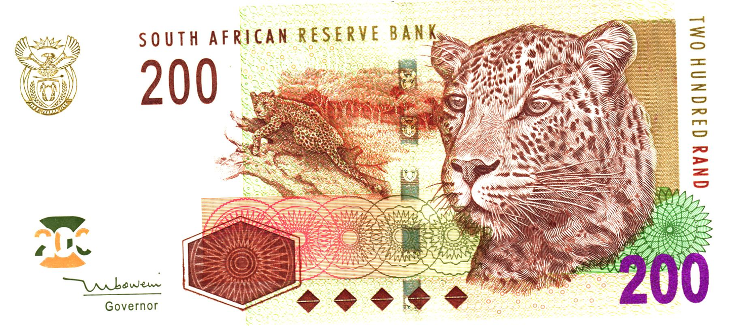 South Africa 200 Rand ND (2004-2009), P132, UNC