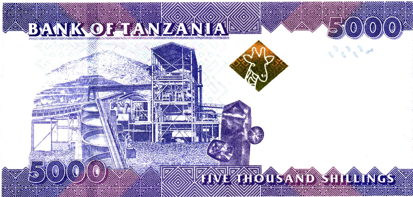 Tanzania 5000 Shillings ND (2010), P43a, UNC