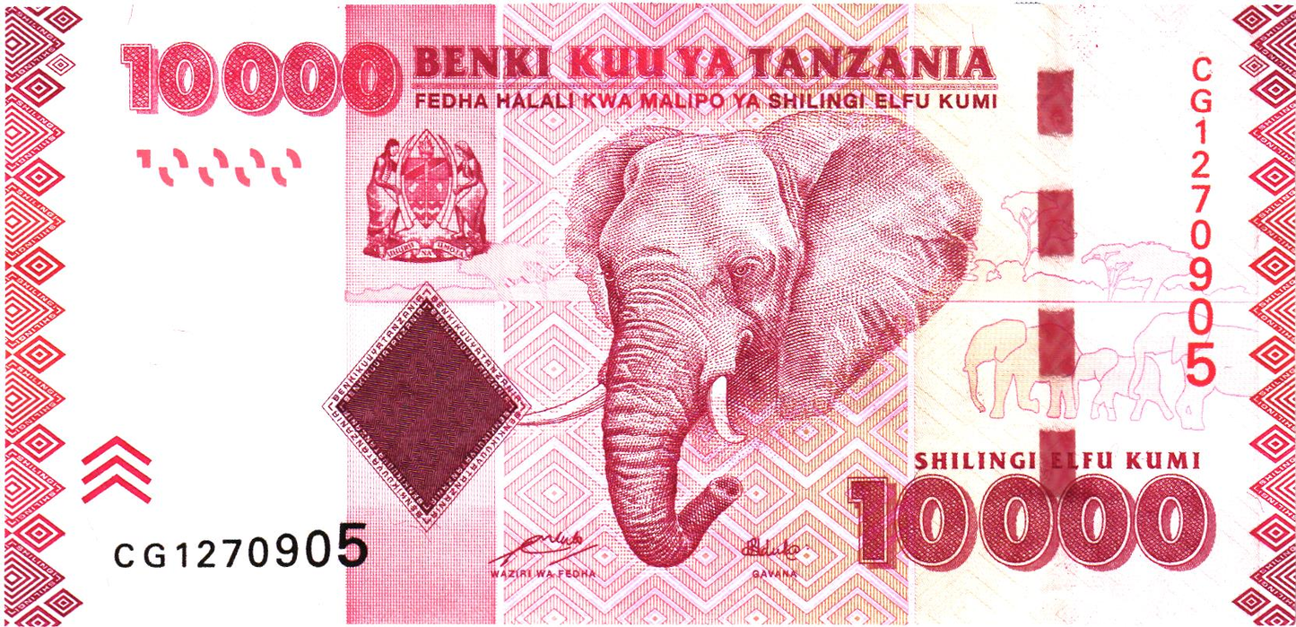 Tanzania 10000 Shilingi 2010-2020, P44, UNC