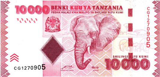 Tanzania 10000 Shilingi 2010-2020, P44, UNC