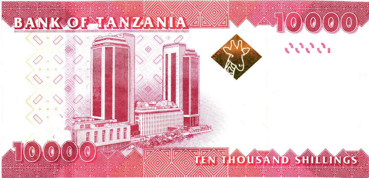 Tanzania 10000 Shilingi 2010-2020, P44, UNC