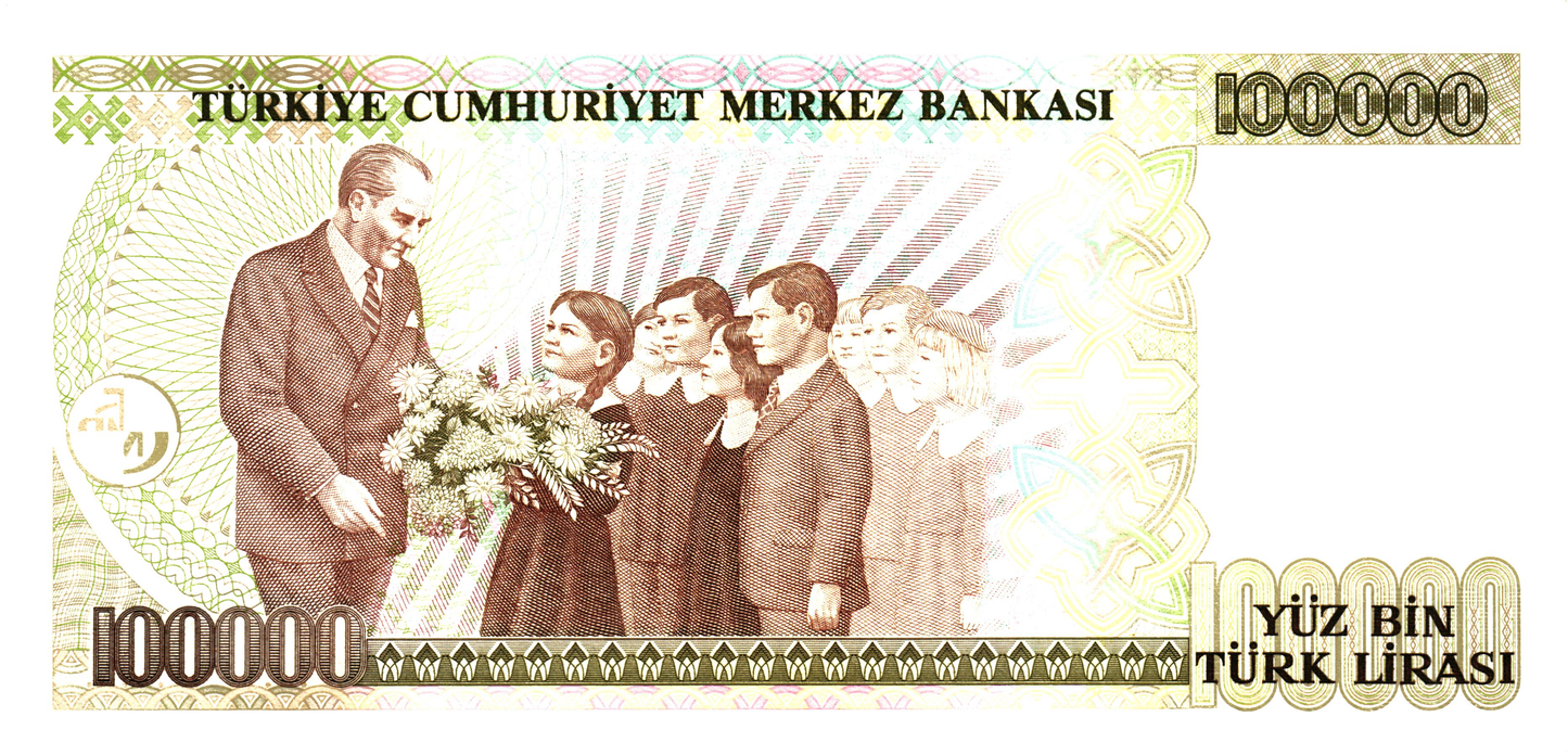 Turkey 100000 Lira 1970, P205, UNC