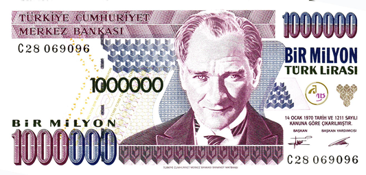 Turkey 1 Million Lira 1970, P209, UNC