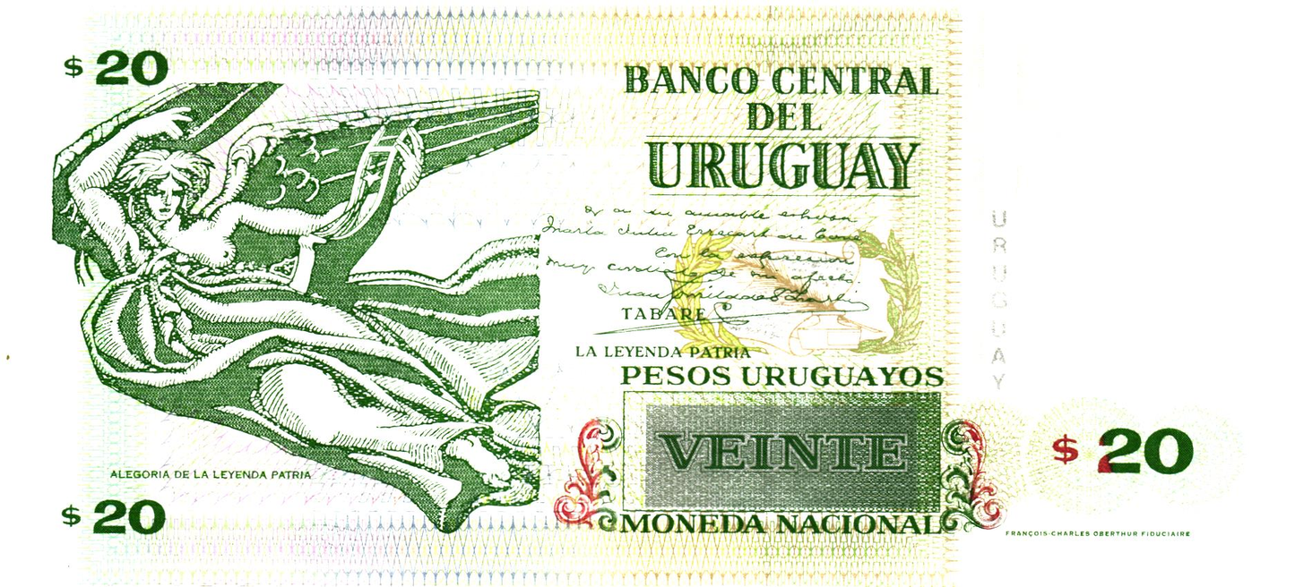 Uruguay 20 Pesos 2003, P83A, UNC