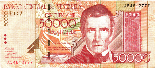 Venezuela 50000 Bolivares 1998, P83, VF