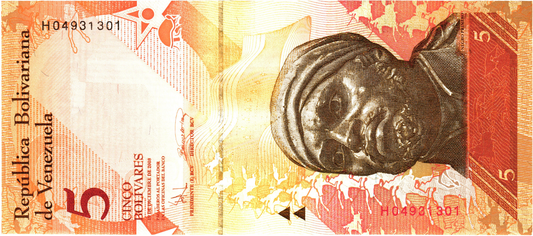 Venezuela 5 Bolivares 2007, P89b, UNC