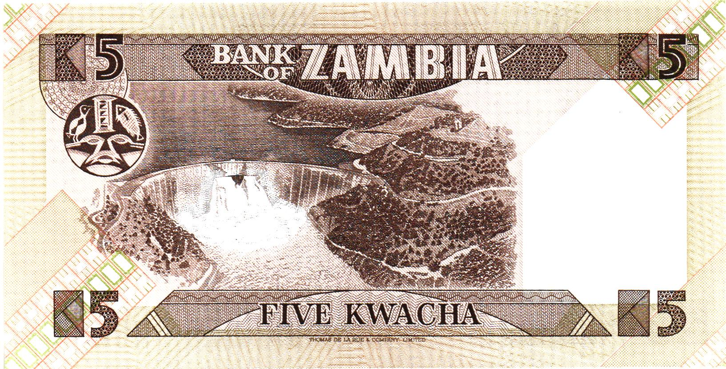 Zambia 5 Kwacha ND, P25c, UNC