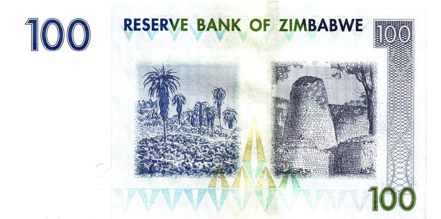Zimbabwe 100 Dollars 2007, P69, UNC