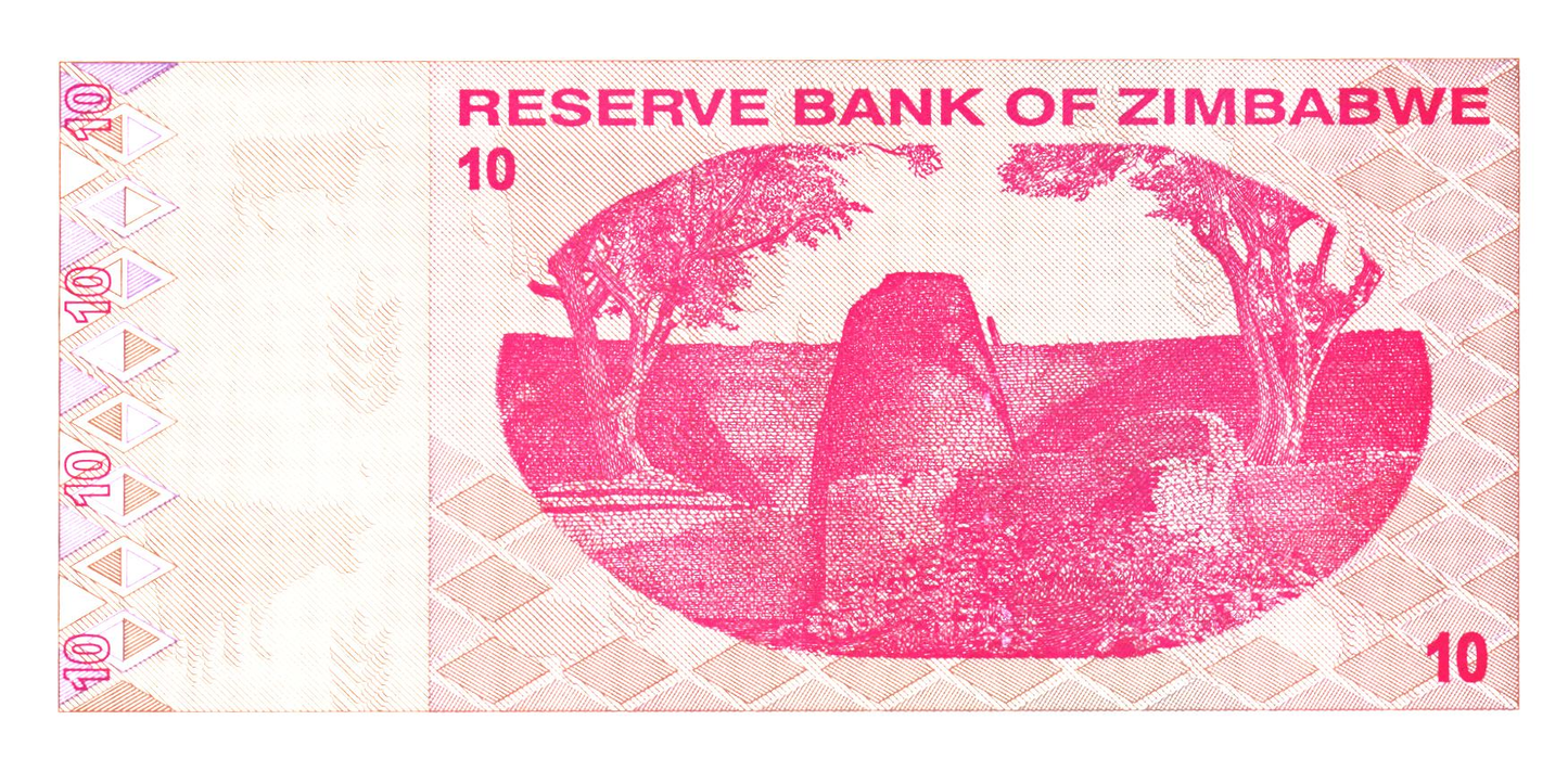 Zimbabwe 10 Dollars 2009,P94, UNC